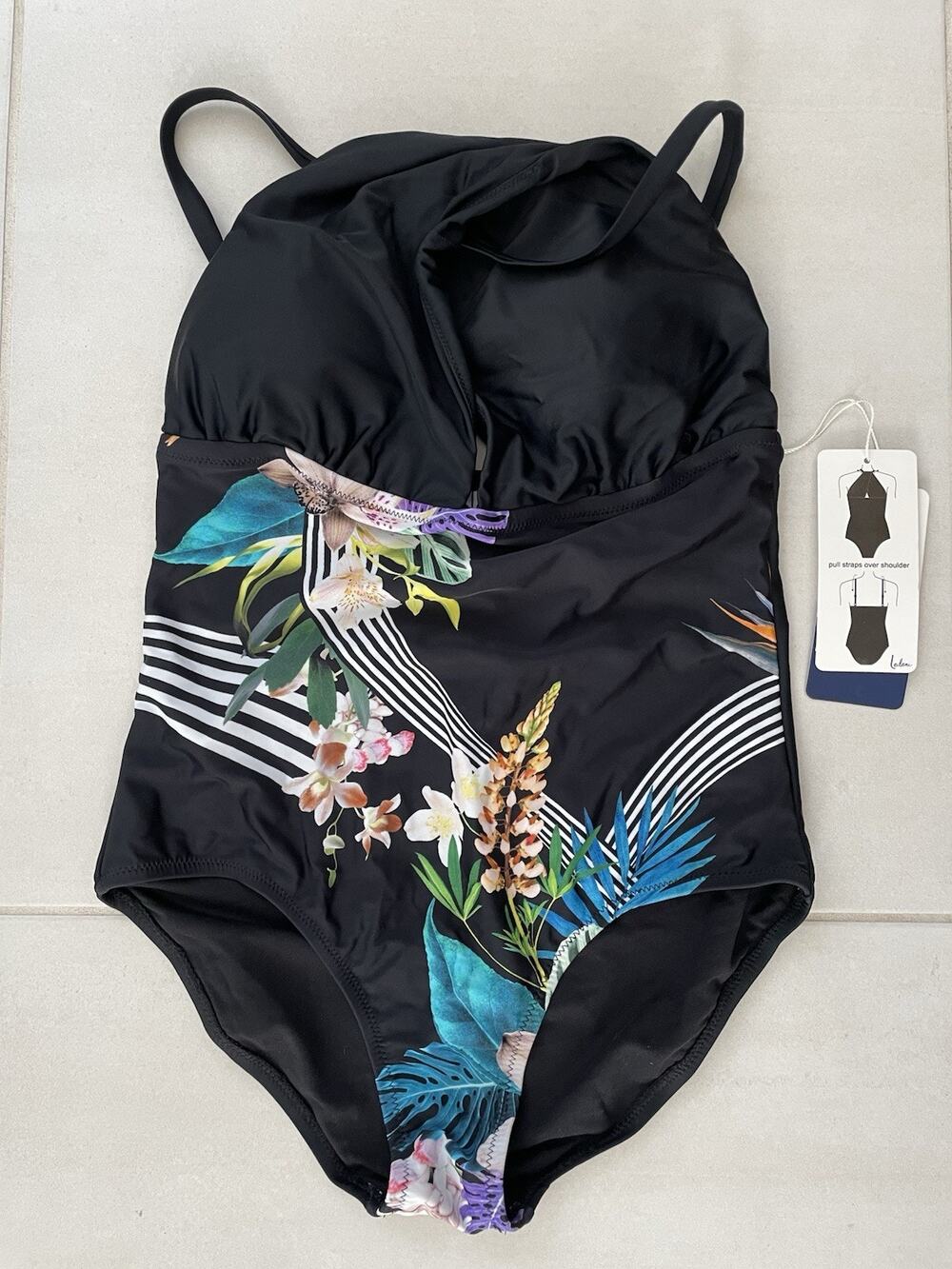 Leilani Swim One Piece Swimsuit Multicolor Floral Print Swimwear